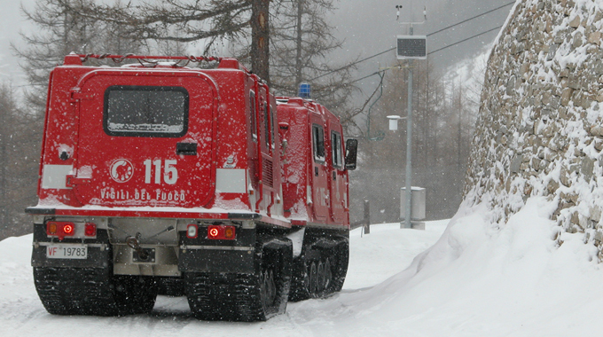 Pompieri sulla Neve